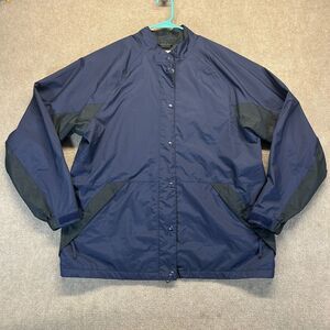 FootJoy Dryjoys Golf Jacket Womens Large Navy Full Zip Mesh Lined Rain Wind Vent